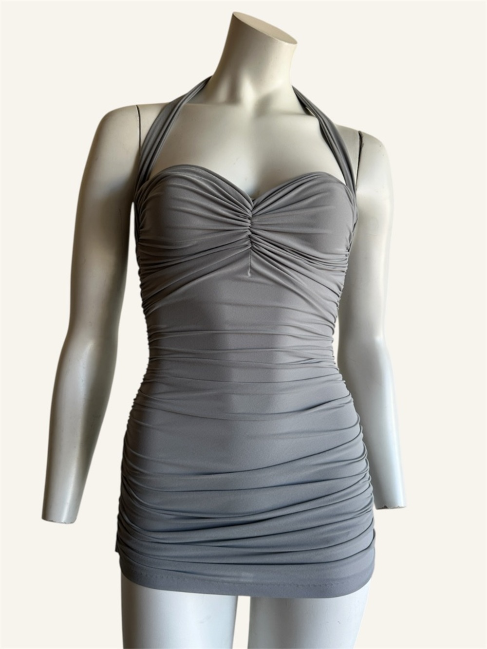 Norma Kamali Bill Mio Sabrina Carpenter One Piece Swimsuit Retro Halter Size Xs